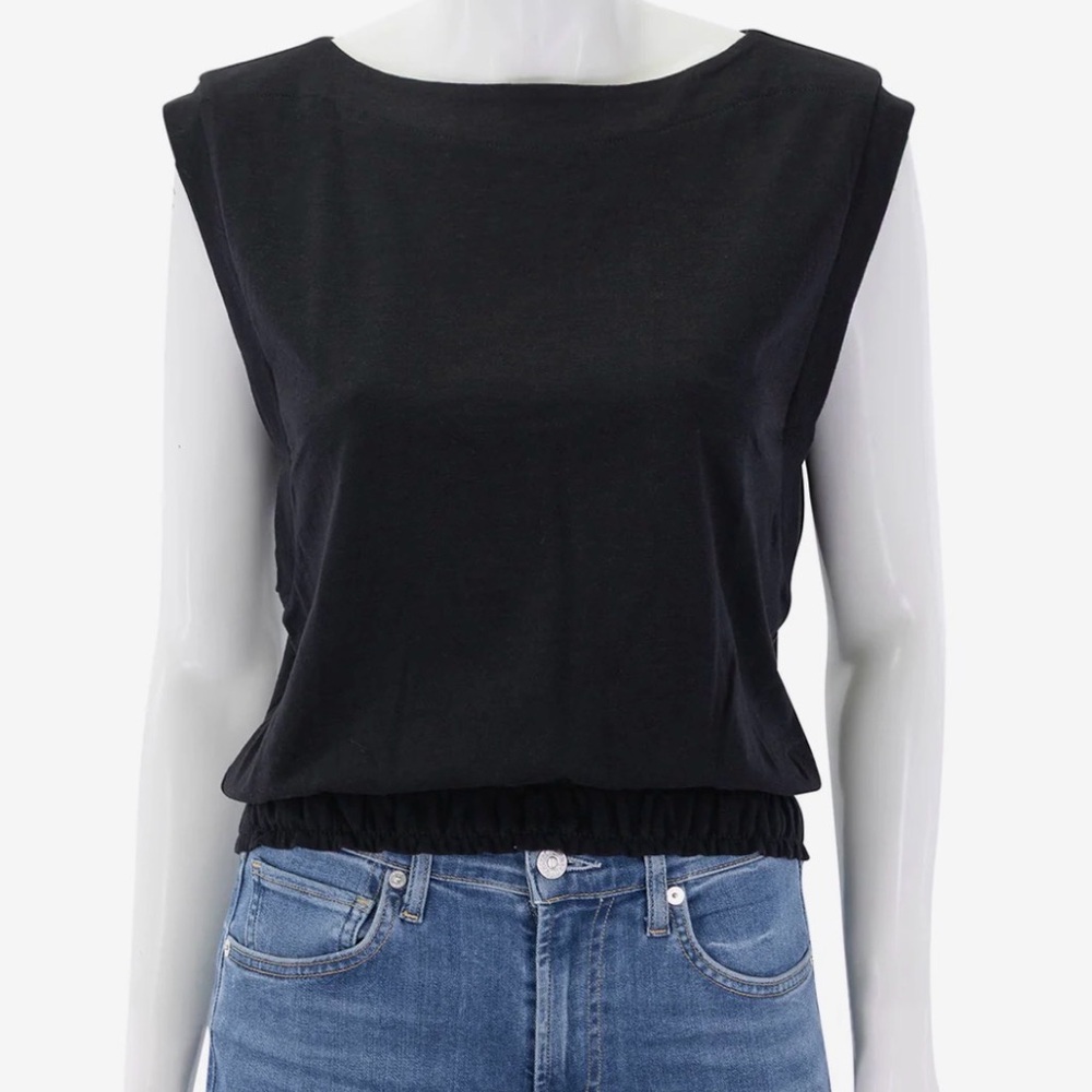 Lilla P. Black Boatneck Top